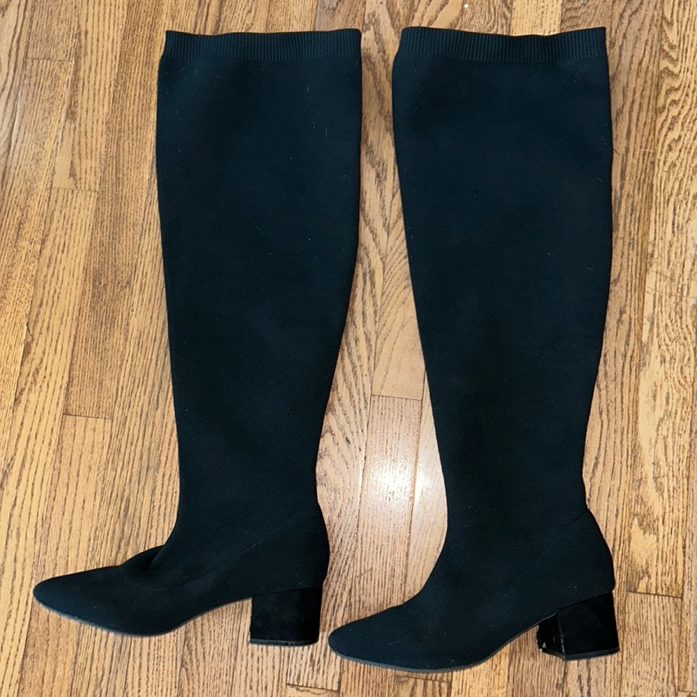torrid Black Over-the-Knee Stretch Sock Boots